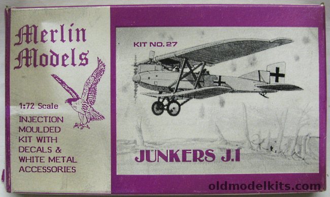 Merlin Models 1/72 Junkers J.1 - (J1  J-1), 27 plastic model kit